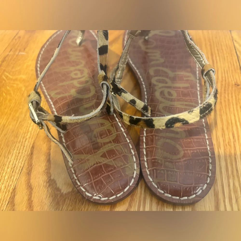 Sam Edelman Leopard Print Sandals - Picture 10 of 11